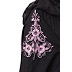 Kaftan Abaya with Purple embroidery work- Black  Kaftan Abaya with Purple embroidery work- Black