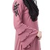 A-line embroidery abaya- Puce Pink A-line embroidery abaya- Puce Pink