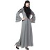 A-line embroidery abaya- Grey A-line embroidery abaya- Grey