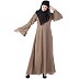 A-line embroidery abaya- Beige A-line embroidery abaya- Beige