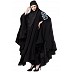 Irani Kaftan with Ruffled border- Black Irani Kaftan with Ruffled border- Black