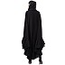 Irani Kaftan with Ruffled border- Black Irani Kaftan with Ruffled border- Black