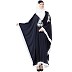 Kaftan abaya with White Embroidery work-  Navy Blue Kaftan abaya with White Embroidery work-  Navy Blue