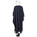 Kaftan abaya with White Embroidery work-  Navy Blue Kaftan abaya with White Embroidery work-  Navy Blue