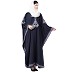 Kaftan abaya with Grey Embroidery work- Navy Blue Kaftan abaya with Grey Embroidery work- Navy Blue
