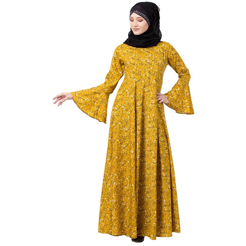 Buy Red Flower Gown Georgette Gown Work Printed Umbrella Sleeve Online in  India  Etsy