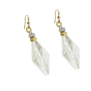 Partywear White Earrings