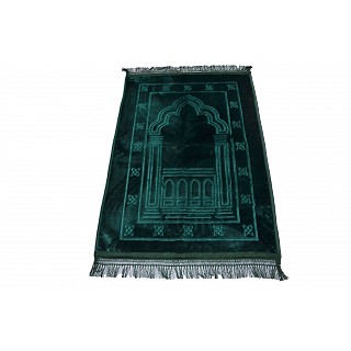 Imported premium Janamaz / prayer mat in Velvet- Green