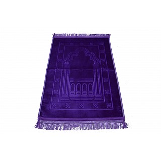 Imported premium Janamaz / prayer mat in Velvet- Purple