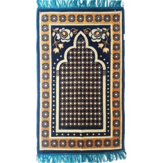 Blue Velvet Janamaz- Prayer Mat