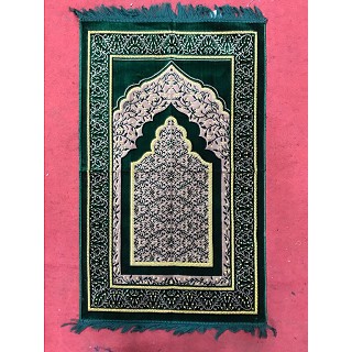 Green Velvet Janamaz- Prayer Mat