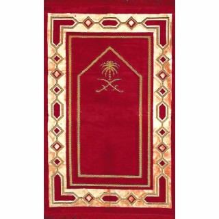 Janamaz / prayer mat in Velvet - Red 