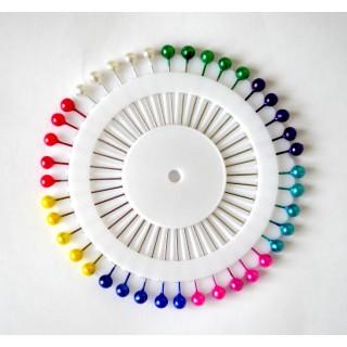 Hijab Pins- Multi color Pearl Head Pins