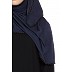 Classic hijab with black pearl lace border- Navy Blue color Classic hijab with black pearl lace border- Navy Blue color