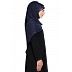 Premium Hijab with double tape border- Navy blue Premium Hijab with double tape border- Navy blue
