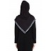Premium Hijab with double tape silver border- Black Premium Hijab with double tape silver border- Black