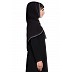 Premium Hijab with grey tape border- Black Color Premium Hijab with grey tape border- Black Color