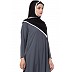 Premium Hijab with white tape border- Black Color Premium Hijab with white tape border- Black Color