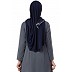 Classic hijab with white pearl lace border- Navy Blue color Classic hijab with white pearl lace border- Navy Blue color