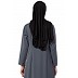 Classic hijab with black pearl lace border- Black color Classic hijab with black pearl lace border- Black color