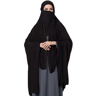 Premium Instant Hijab - Black