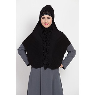 Premium Instant Hijab Jersey fabric- Black