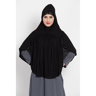 Premium Instant Hijab - Black Color