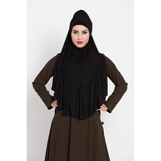 Premium Instant Hijab in jersey fabric - Black Color