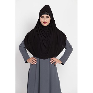 Instant Hijab in jersey fabric - Black Color