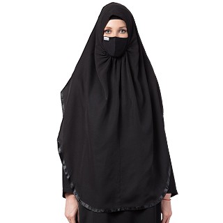 Instant Ready-to-wear Hijab - Black