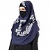 Instant Ready-to-wear Hijab - Navy Blue with White Print Instant Ready-to-wear Hijab - Navy Blue with White Print