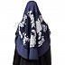 Instant Ready-to-wear Hijab - Navy Blue with White Print Instant Ready-to-wear Hijab - Navy Blue with White Print