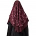 Instant Ready-to-wear Hijab - Maroon Print Instant Ready-to-wear Hijab - Maroon Print