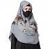 Instant Ready-to-wear Hijab Flower Printed - Grey Instant Ready-to-wear Hijab Flower Printed - Grey
