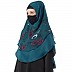 Instant Ready-to-wear Hijab Flower Printed - Teal Color Instant Ready-to-wear Hijab Flower Printed - Teal Color