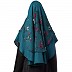 Instant Ready-to-wear Hijab Flower Printed - Teal Color Instant Ready-to-wear Hijab Flower Printed - Teal Color