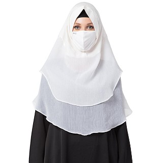 Instant Ready to wear Hijab - Plain White