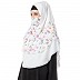 Instant Ready-to-wear Hijab Flower Printed - White Color Instant Ready-to-wear Hijab Flower Printed - White Color