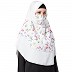 Instant Ready-to-wear Hijab Flower Printed - White Color Instant Ready-to-wear Hijab Flower Printed - White Color