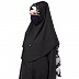 Instant Ready-to-wear Flower Printed Hijab - Black-White Instant Ready-to-wear Flower Printed Hijab - Black-White
