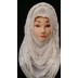 Lace hijab wrap -  Off-white Lace hijab wrap -  Off-white