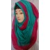 Green with Magenta border hijab- Cotton Fabric  Green with Magenta border hijab- Cotton Fabric