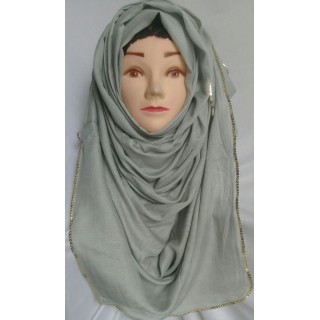 Light Grey Colored  Hijab - Cotton Fabric
