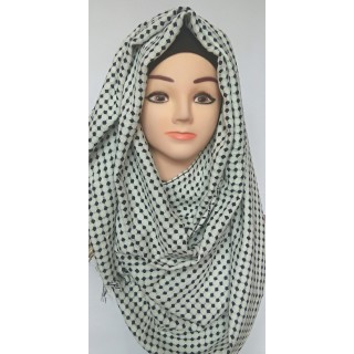 Black Polka dots both side wearable hijab