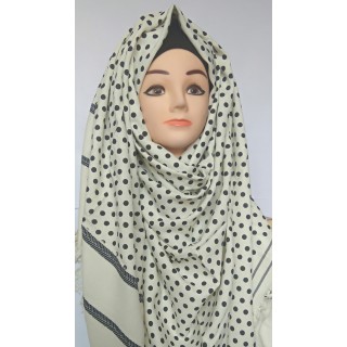 Beautiful Black Polka Dots Winter Hijab