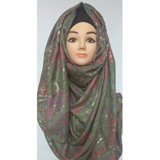 Party Wear Printed-Cotton Hijab 