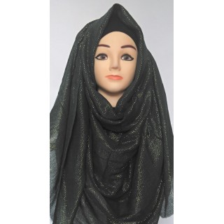 Black Glitter Party Wear Hijab