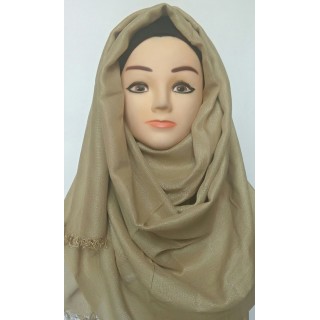 Cotton hijab - Golden Shimmer Party Wear Hijab