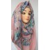 Pink Flower Print Hijab|Stole Pink Flower Print Hijab|Stole