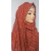 Orange Black Zig Zag Printed Hijab-Stole Orange Black Zig Zag Printed Hijab-Stole